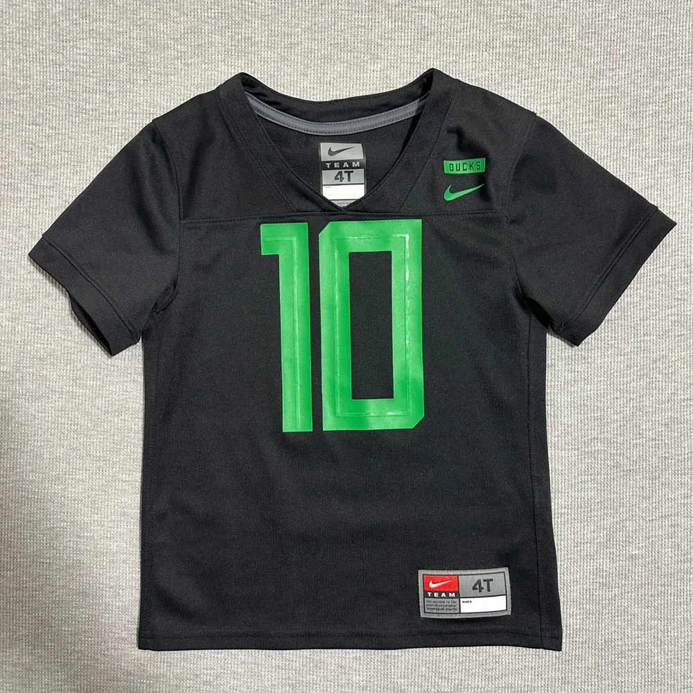 Nike Oregon Ducks Football Jersey Black Green Toddler 4T #10 RN56323